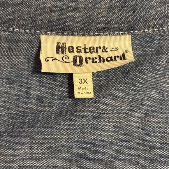 HESTER & ORCHARD Women's 100% Cotton Button Down Shirt - 3x - Picture 11 of 12